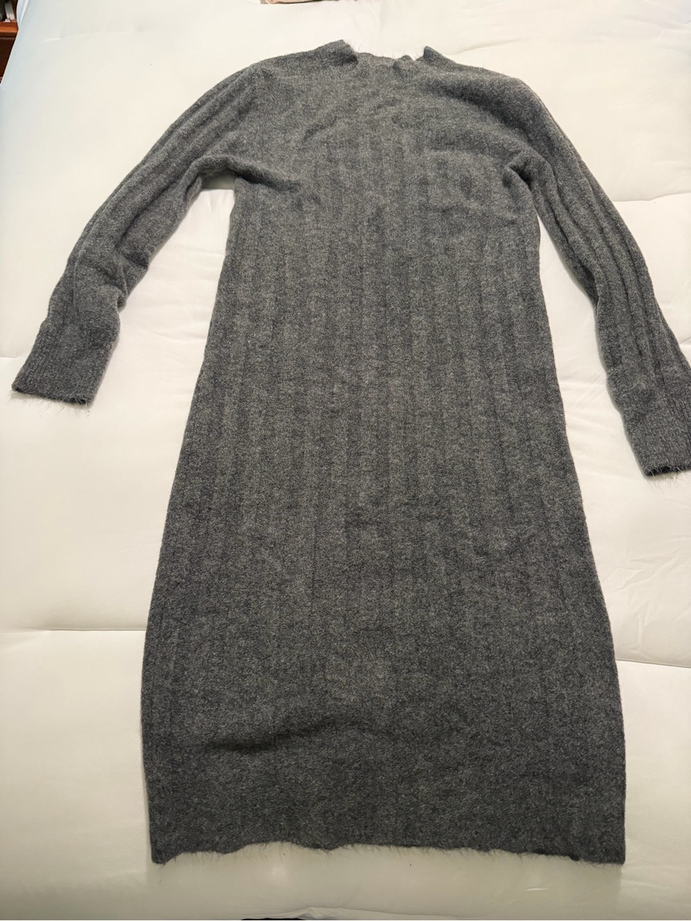 a new day Gray Ribbed Long-Sleeve Sweater Dress